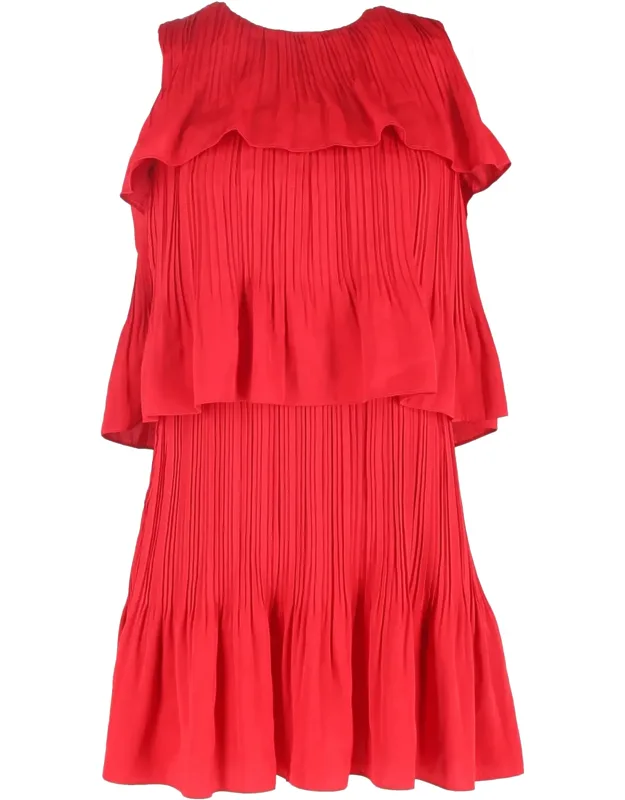 Tiered Pleated Dress