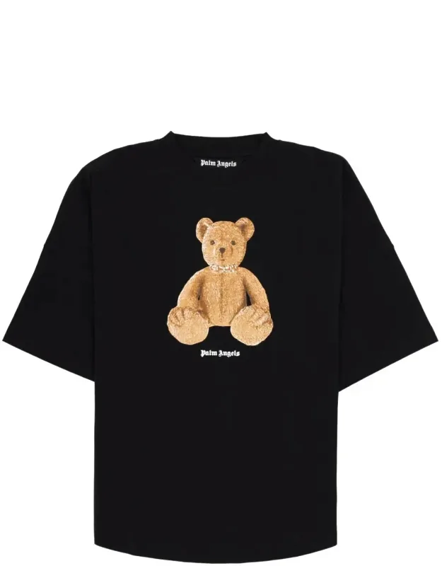 Teddy Bear Cotton Graphic Print T-shirt