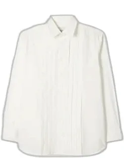 Pleat-front Cotton Shirt