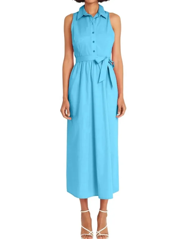 Sleeveless Shirt Dress