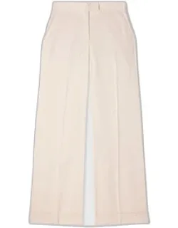 Linen-wool Wide-leg Trousers