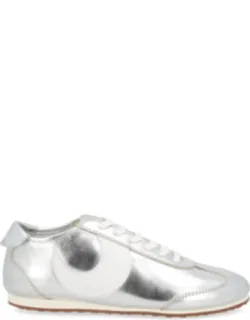 Metallic Leather Sneakers