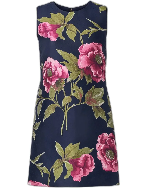 Floral Sleeveless Shift Dress