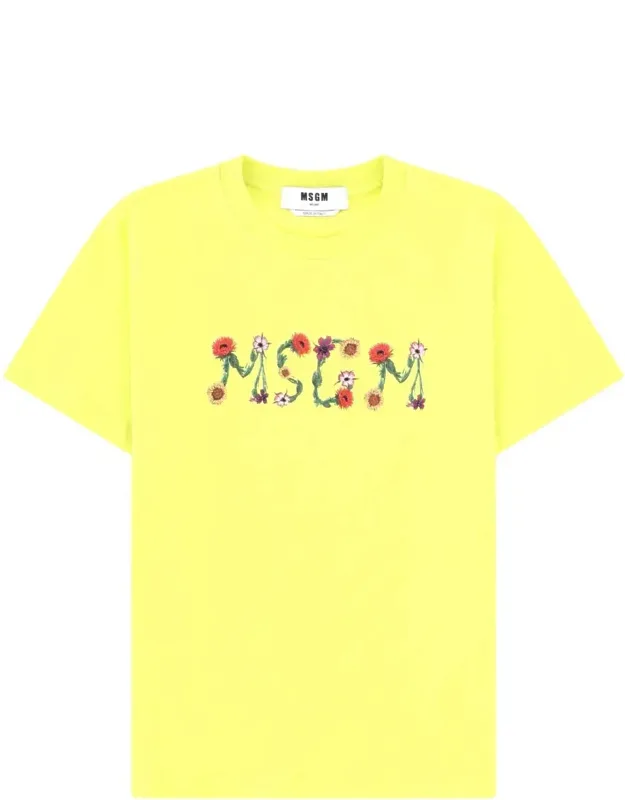 Floral Themed Logo T-shirt
