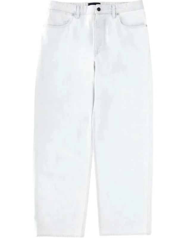 Light-washed Straight-leg Cotton Jeans