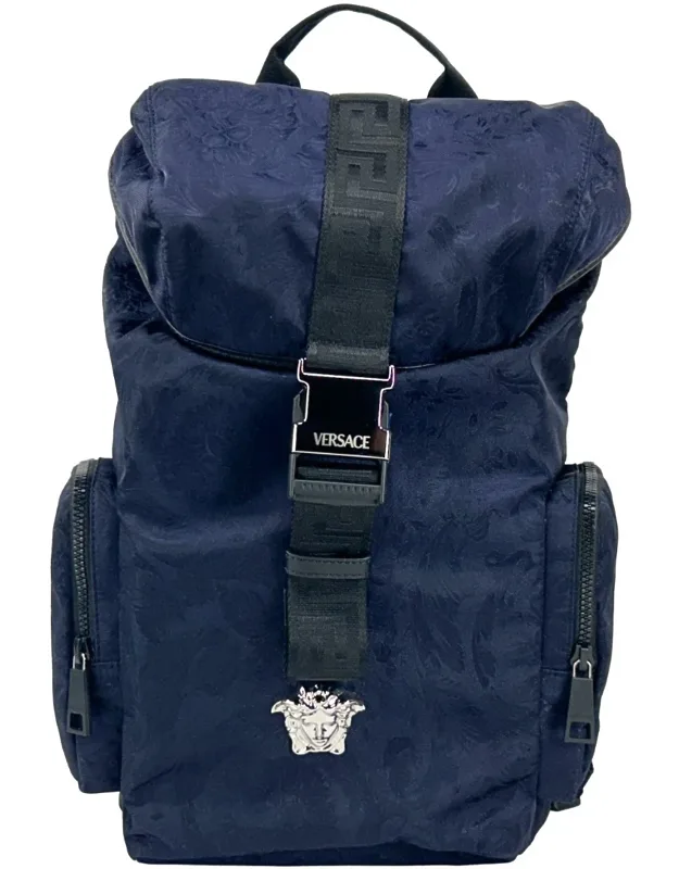 Medusa Nylon Buckle Drawstring Backpack Bag