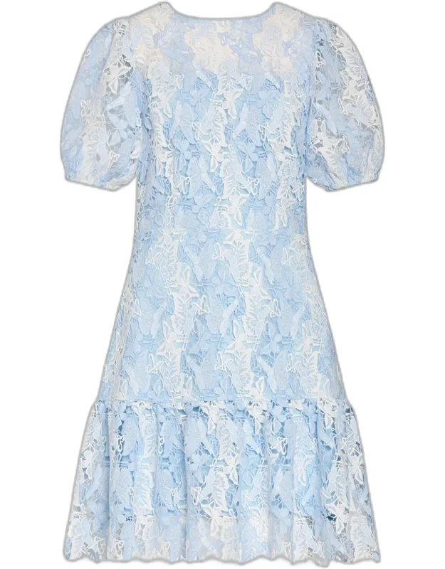 Butterfly Lace Mini Dress