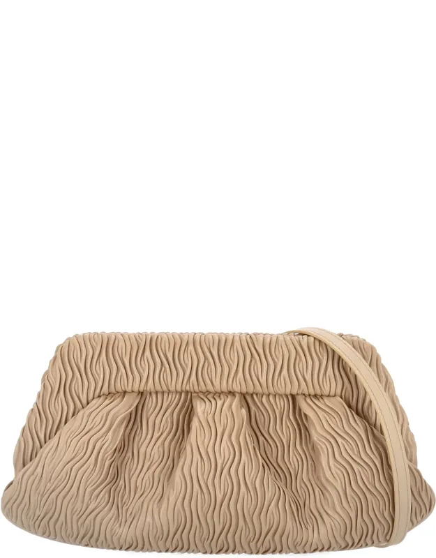 Compact Vegan Baguette Bag With Adjustable Strap And Magnetic Closure
