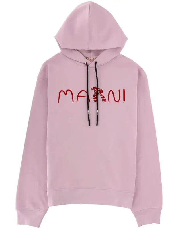 Relaxed Fit Chest Logo Hoodie