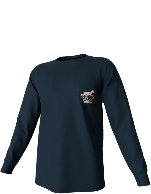 Silhouette Shield Long Sleeve Pocket Tee