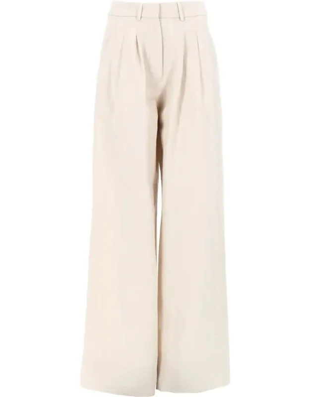 High-waisted Front Pleats Pants