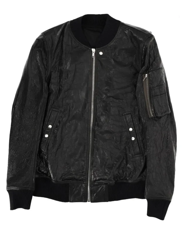 Classic Flight Lamb Leather Bomber Jacket