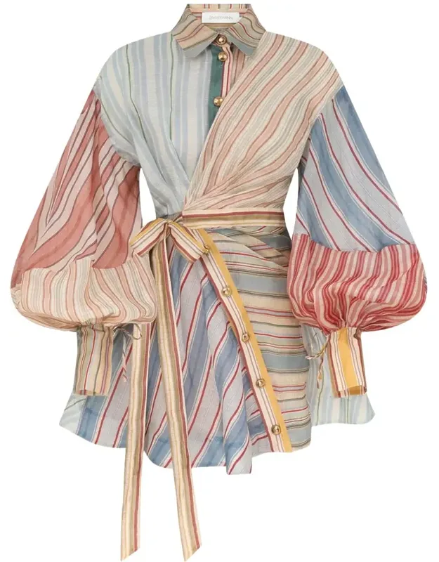 Pastel Stripes Mini Dress