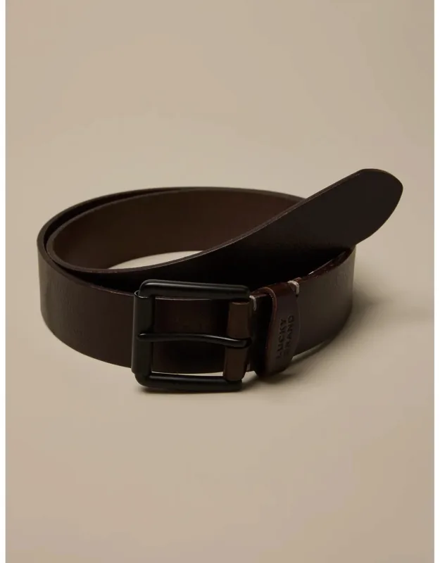 Roller Buckle Leather Belt