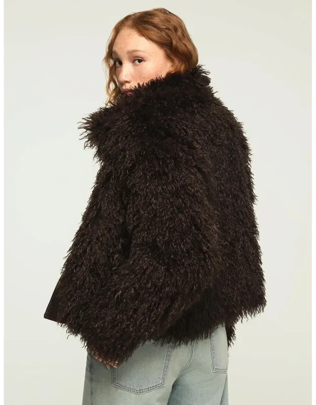Shaggy Faux Fur Coat