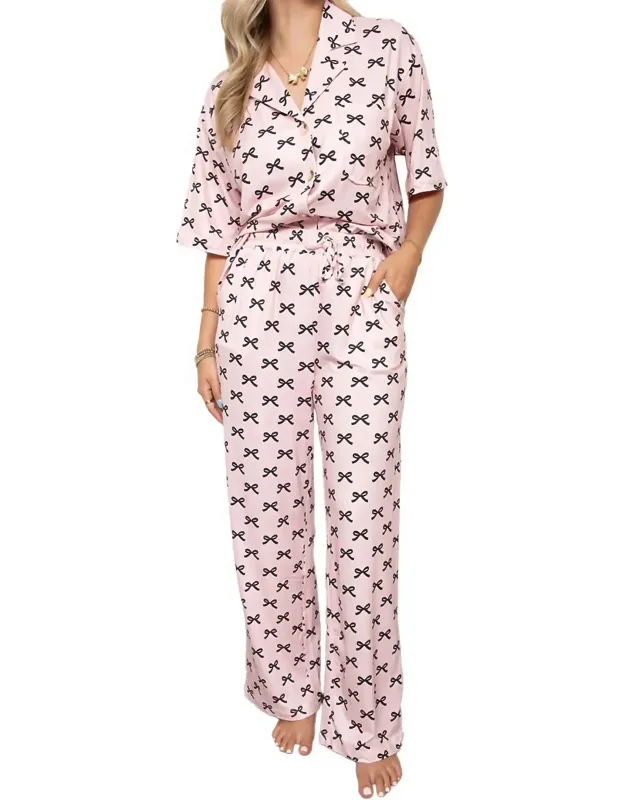 Bow Pajama Set