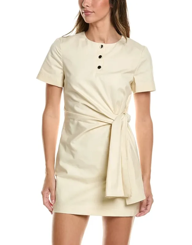 Leonie Henley Tie Front Mini Dress