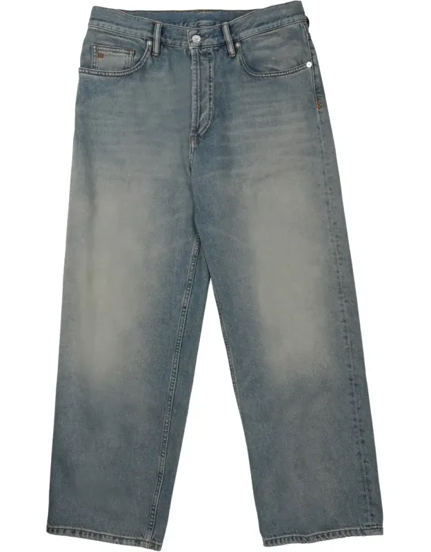Loose Fit Faded Denim Jeans