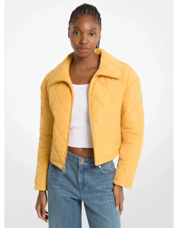 Cropped Quilted Jacket