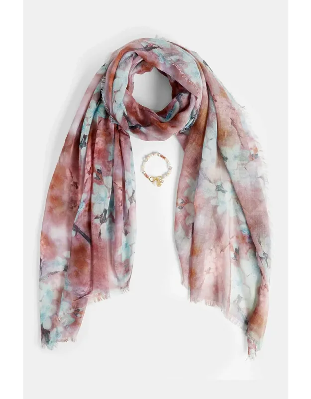 Scarf And Bracelet Set