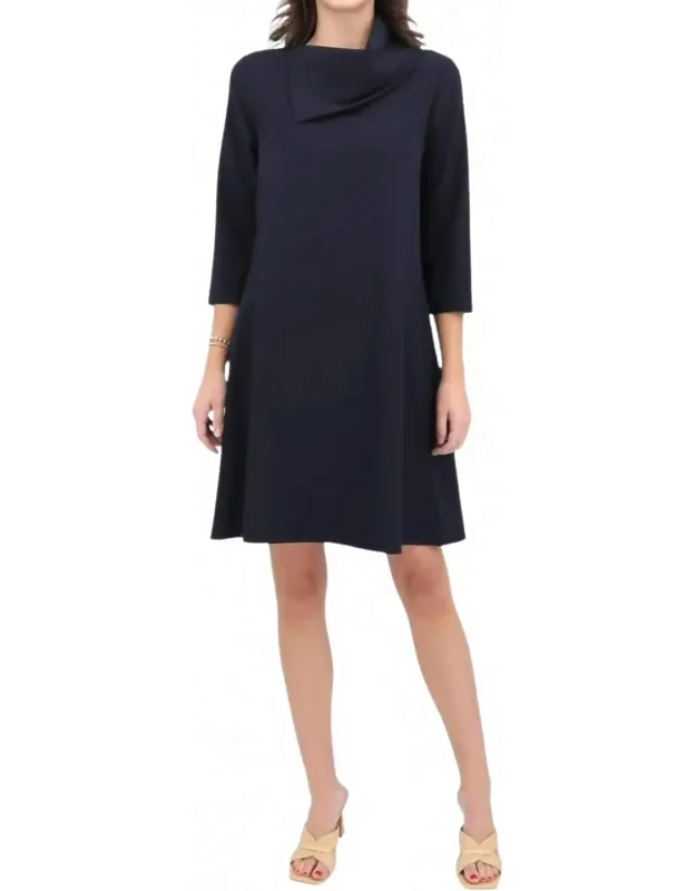 Asymmetric Collar Dress