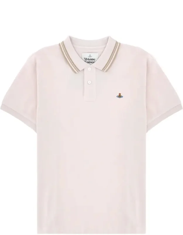 Classic Striped Embroidered Chest Polo Shirt