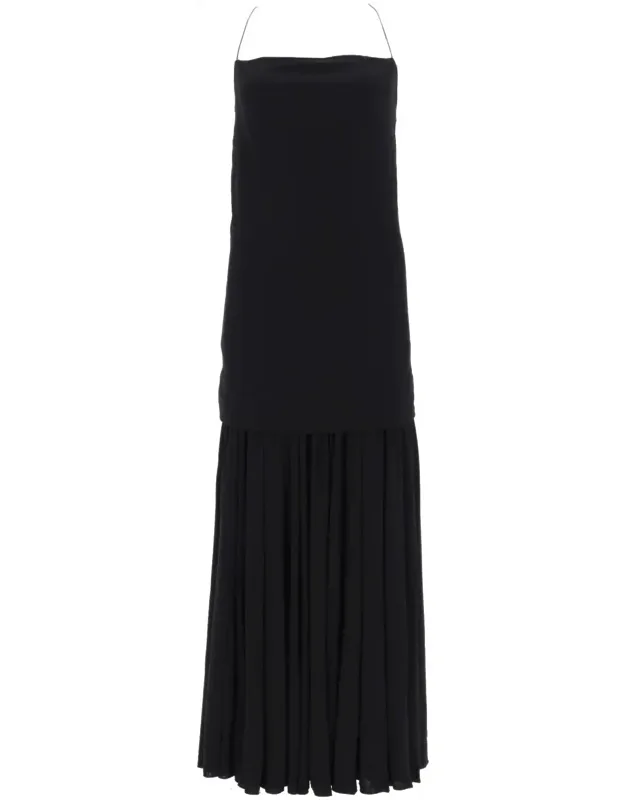 Pleated Long Viscose Dress