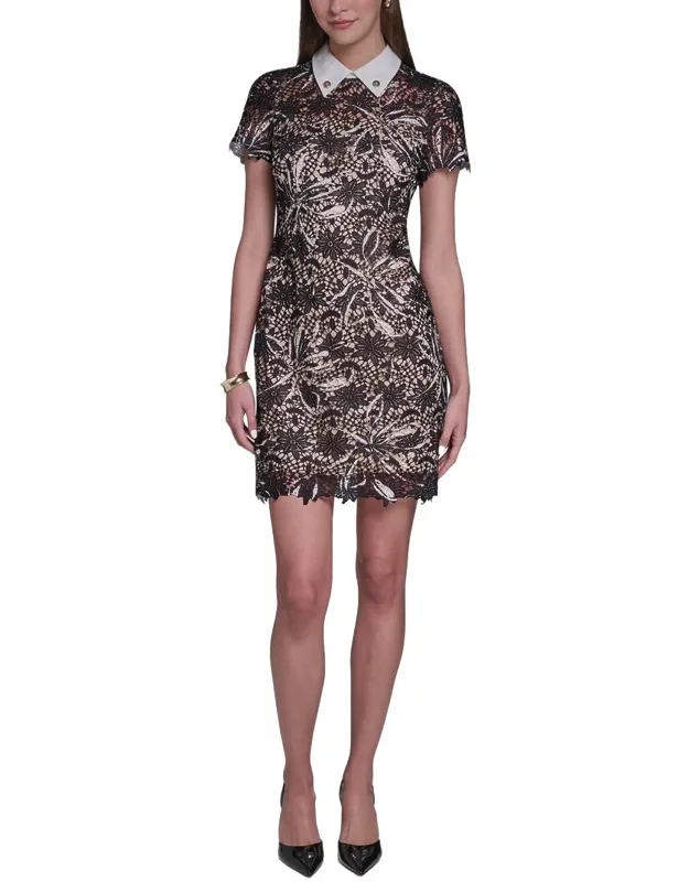 Lace Collared Mini Dress