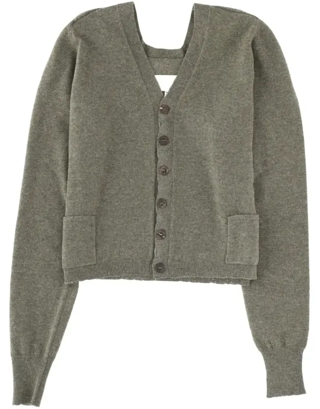 V-neck Wool Cropped Cardigan
