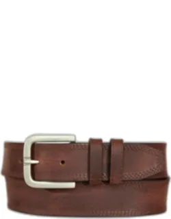 Triple Needle Stitch Leather Belt
