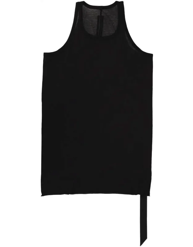 Asymmetrical Extended Fabric Tank Top