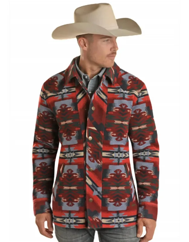 Aztec Wool Commander Coat