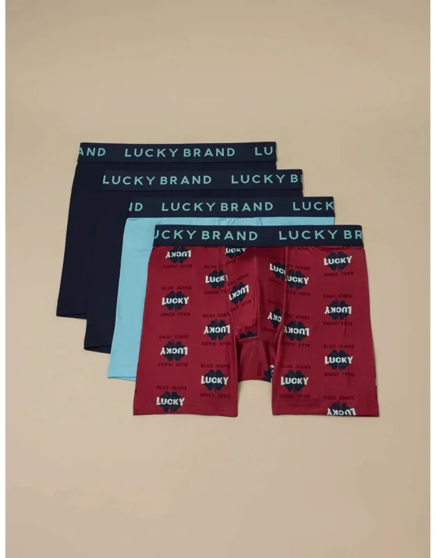 4 Pack Essential Soft Boxer Briefs
