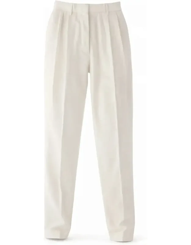 High-waisted Front Pleats Wool Pants