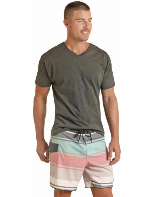 Striped Swim Trunks