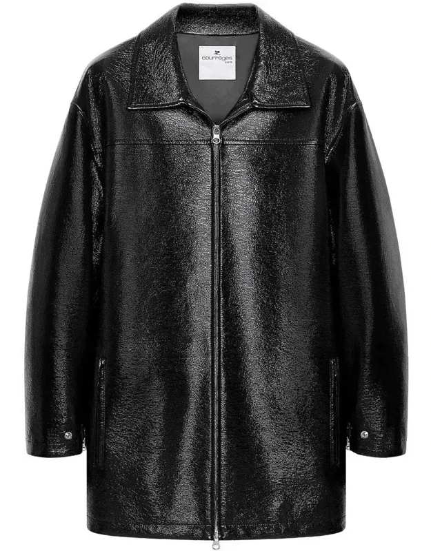 Glossy Vinyl Finish Classic Jacket