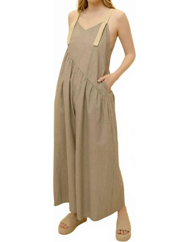Striped Cotton Jumpsuit