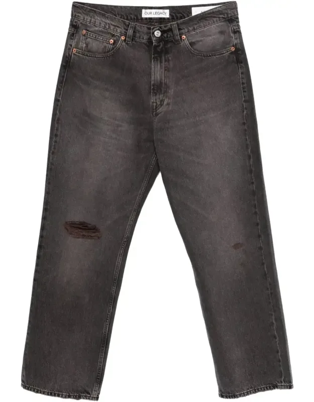 Faded Black Third Cut Jeans
