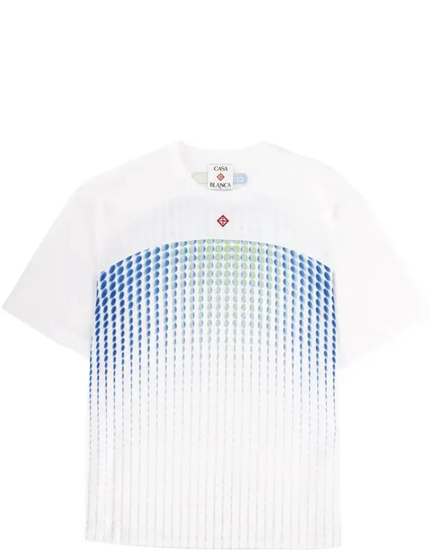 Gradient Dot Polyester Printed T-shirt