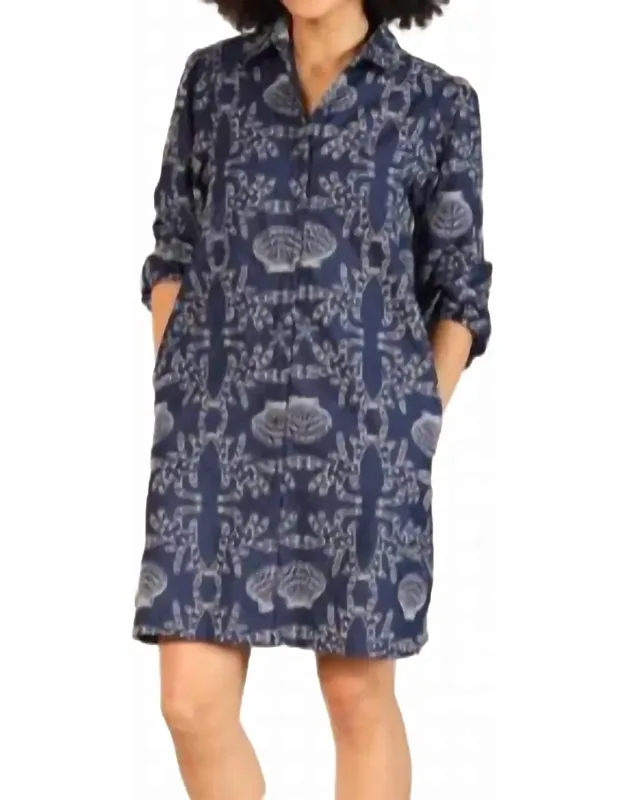 Button Up Collar Shift Dress
