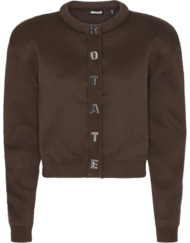 Cropped Ribbed Knit Cardigan