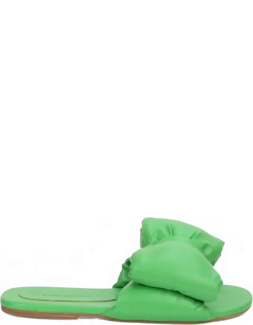Patti Super Bow Flat Leather Sandals