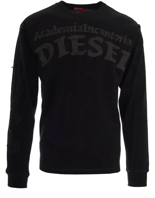 Off Black Norm T-shirt With Bold Logo And Tone-on-tone Embroidery