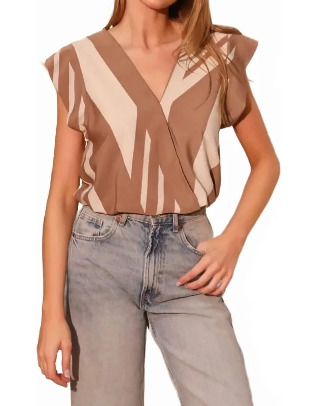 Stripe Short Sleeve Top And Wide Leg Pants Set