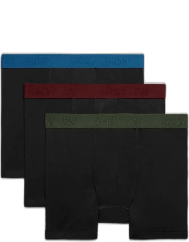 3 Pack Cotton Viscose Boxer Briefs