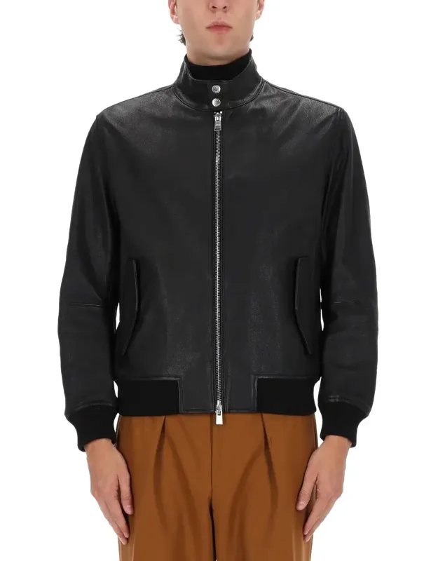 Leather Bomber Jacket