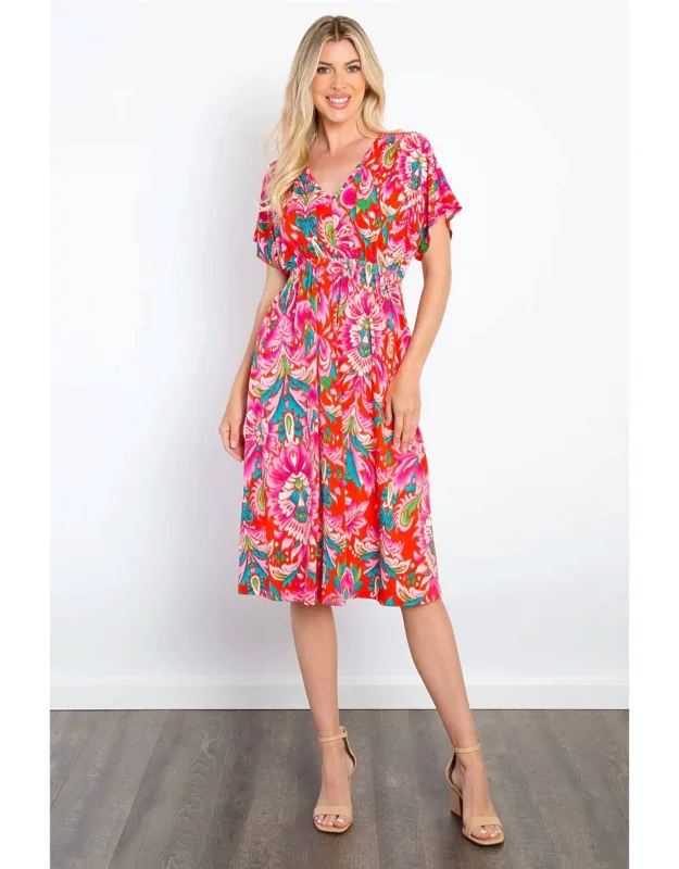 Bulgari Print Midi Dress In Multi