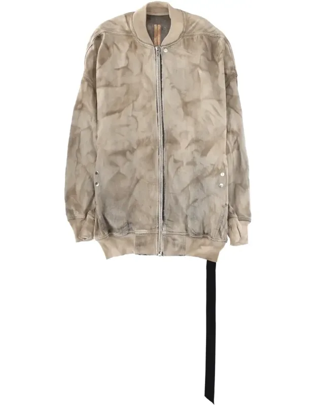 Jumbo Flight Washed Distressed Bomber Jacket