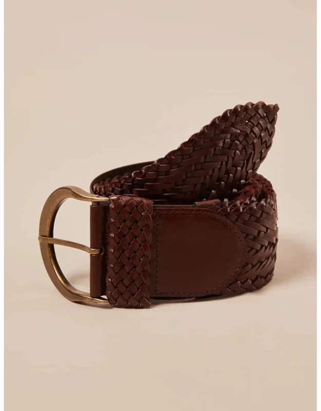 Wide Woven Waist Belt