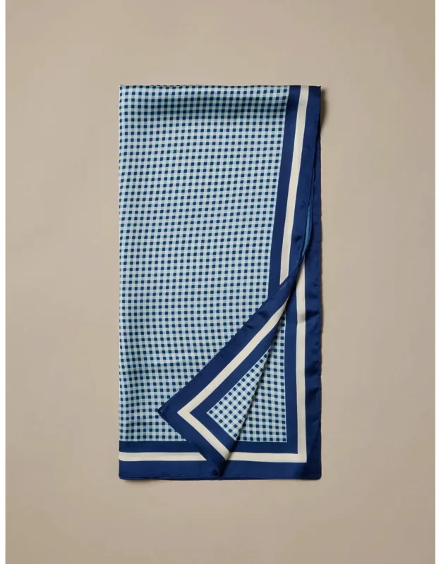Silky Gingham Scarf